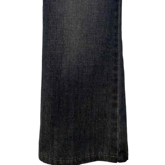 Liz Claiborne Distressed Bootcut Jeans 6 Women Cotton Stretch Y2K Style Bike - Picture 4 of 12